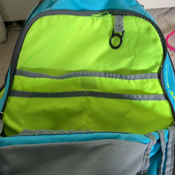 Under Armour Blue and Neon Green Storm Backpack - Picture 3 of 5